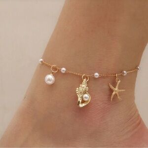 Ocean Charm Gold anklet M585